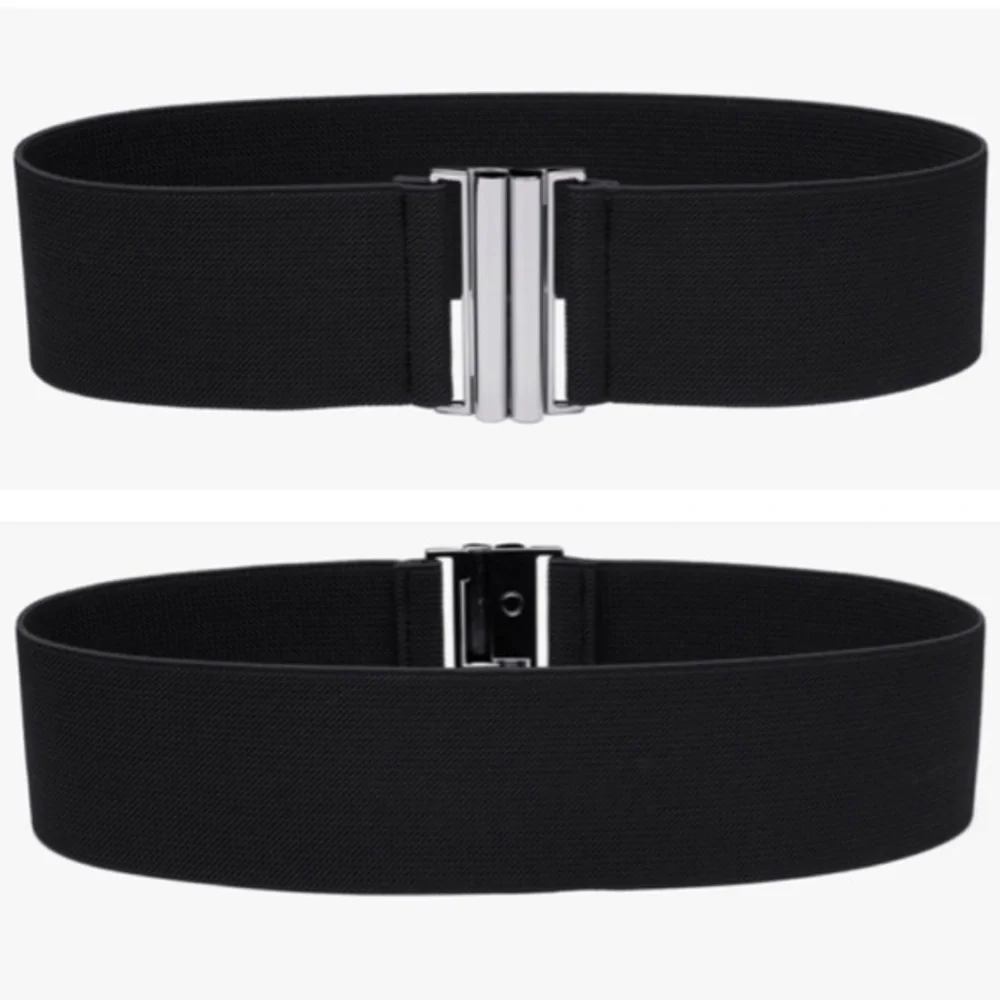 Black Elastic Stretch Belt!